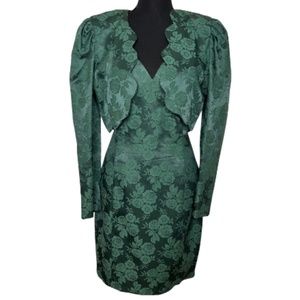 Roberta Bridal Vintage Two‎ Piece Green Dress Size 15/16